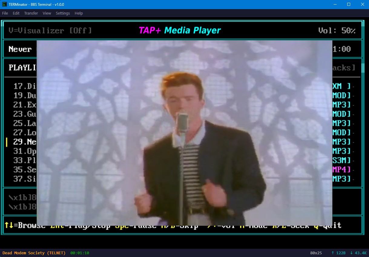 TAP+ video overlay in terminal