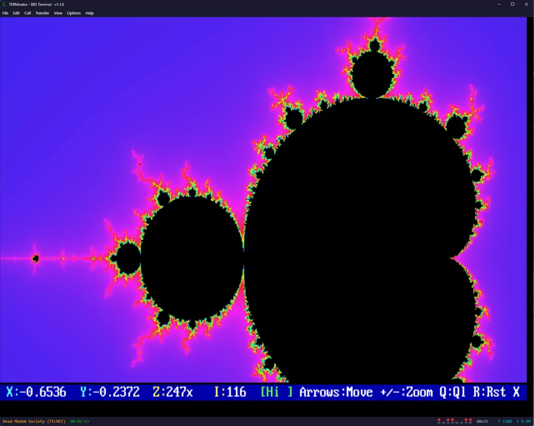 TERMinator Windows - Sixel Mandelbrot fractal explorer
