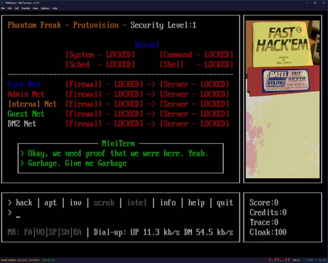 TERMinator Windows - Hack the Gibson door game with TAP+ image